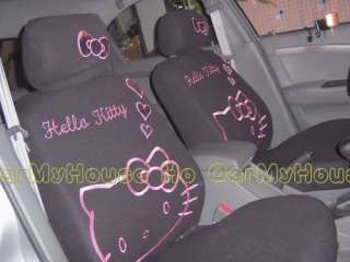 New Hello Kitty Love Car Seat Cover Set 10 pcs  Pink  
