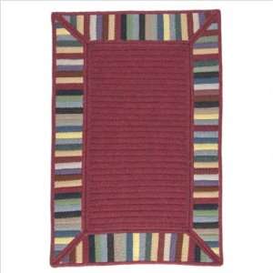  Reflections Multi Border Red Braided Rug Size 12 x 15 