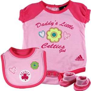  NEWBORN Baby Infant Boston Celtics Girl Pink Onesie Bib 