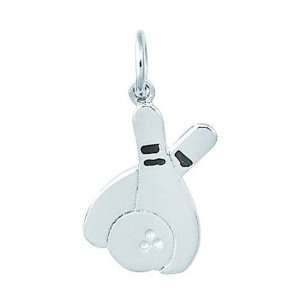  Sterling Silver Bowling Charm Arts, Crafts & Sewing