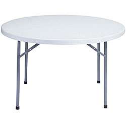   Indoor Outdoor Plastic Portable Round Banquet Table Holidays Catering