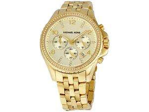   Michael Kors Oversized Gold tone Glitz Chronograph Ladies Watch MK5347