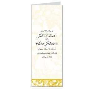  210 Wedding Programs   Yellow Harvest Floral Jubilee 