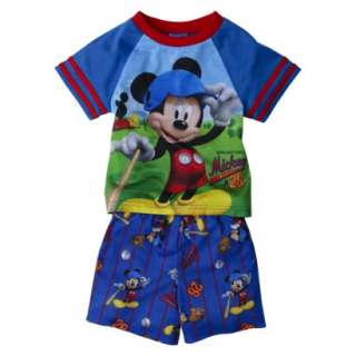 Disney® Mickey Mouse Toddler Boys 2 Piece Pajama Set   Red/Blue 