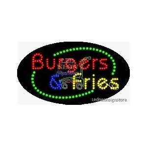  Burgers & Fries LED Business Sign 15 Tall x 27 Wide x 1 