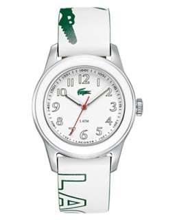 Lacoste Watch, Womens White Leather Strap 2000518