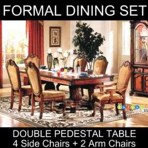 Formal Dining Room Set Cherry Oak Furniture Table Chair  