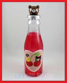 Bottle Coin Bank   Cherry Juice and Teddy Bear   New  