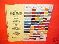 1977 CHEVROLET DODGE GMC FORD TRUCK COLOR PAINT CHIPS  