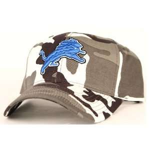   Detroit Lions Black and White Camo Camouflage Hat