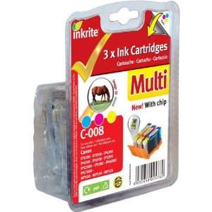 com Inkrite Printer Ink 3 Pack (With Chip) for Canon iP3300 4200 4300 