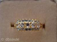 Ladies Cubic Zirconia Wedding Band / Cluster Ring ~ NEW  