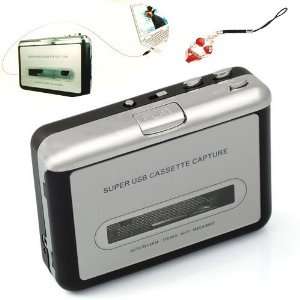 USB Portable Cassette to  Converter Capture Player Adapter with USB 