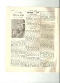 RODEO FANS of America Magazine  January 1947 Fog Horn Clancy 