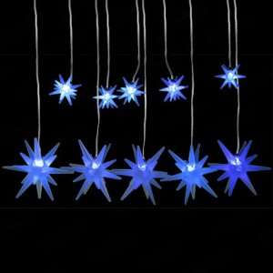 LED   Blue to White   Morphing Christmas Light Star Bursts   10 Light 