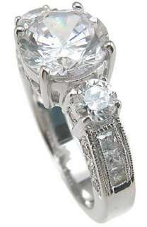 Ct. Cubic Zirconia Sterling Silver Wedding Ring  