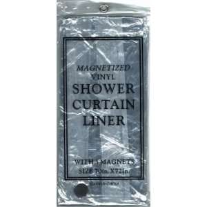  J&M Shower Curtain Magnetic Liner Clear (3 Pack)