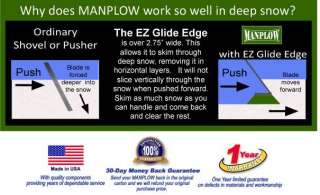 ManPlow 24 Wide Snow Pusher Shovel w/ EZ Glide Edge  