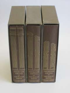 Edward Gibbon THE DECLINE & FALL OF THE ROMAN EMPIRE 3 vols Heritage 