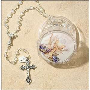  Crystal Chalice First Communion Rosary in Case Everything 