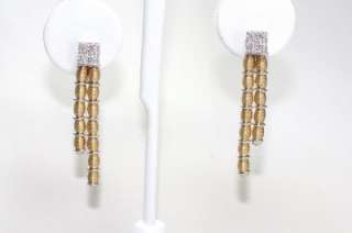 Jarretiere 18K Yellow Gold Diamond Drop Earrings  