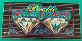 DOUBLE DOUBLE DIAMOND ~ SLOT MACHINE BELLY GLASS ~ IGT  