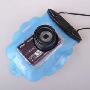 Blue Underwater Digital Cameras Waterproof Case Dry Bag  