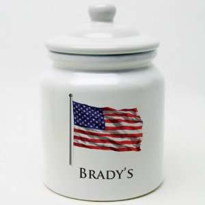  Ceramic US Flag Cookie Jar