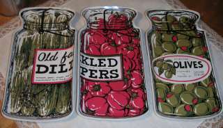   Plastic Condiment Serving Trays Pickled Peppers, Stuffed Olives & Dill