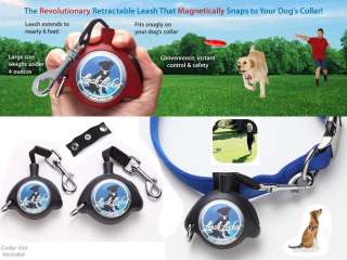 LEASH LOCKET Retractable Lead Clips on Dog Collar while Hiking Park 