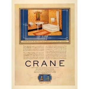  1923 Ad Crane Fixtures Bathroom Home Decor Valve House 