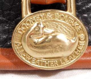 Dooney and Bourke Black Leather Handbag Bag Purse Equestrian Small 