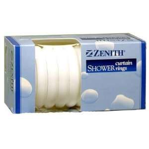  Zenith H99W 12 Pack White Shower Curtain Rings