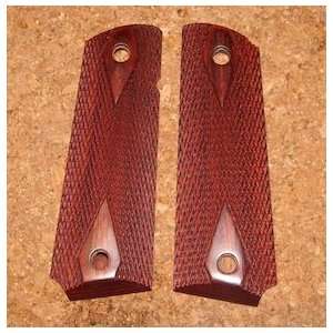  Custom Double Diamond Checkered Rosewood 1911 Grips by 