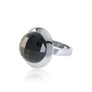   5Ct Onyx Checkerboard Cut Silver Ring 5 Jian London Jewelry