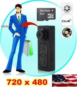   720x480 Mini Button Pinhole Spy Camera Hidden DVR Camcorder 4gb  