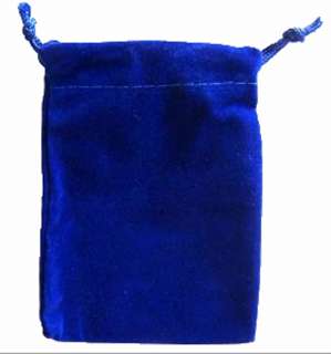   royal blue gift pouch with a pretty 16 5 inch silver necklace