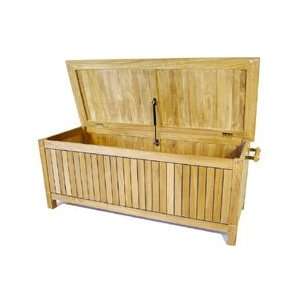   Premium 5 Ft Waterproof Teak Wood Storage Deck Box