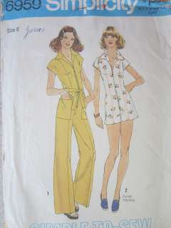 VINTAGE Simplicity Sewing Pattern 6959 Misses EASY TO SEW Very Wide 