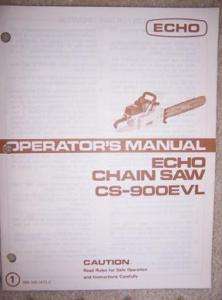 Echo CS 900EVL Chain Saw Manual Power Tool M  