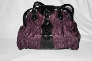 FABULOUS DAISY FUENTES HANDBAG, EGGPLANT PURPLE, LARGE WITH MAGENTIC 