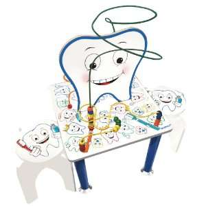  Tooth Table with chairs educated dental hygene bead maze 