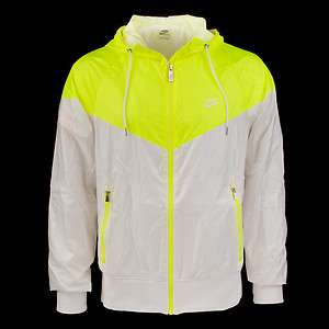 NEW NIKE AIR WINDRUNNER WHITE ELECTRIC GREEN JACKET  