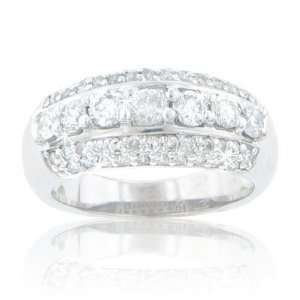  1.70 CT TTW Ladys Round Cut Diamond Anniversary Ring In 