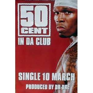 50 Cent In Da Club Hip Hop Dr. Dre Poster Print Rare