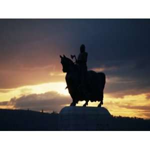 Statue of Robert Bruce, Bannockburn, Stirlingshire, Scotland, United 