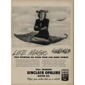 Pictured on the magic flying carpet is ALEXIS SMITH who gives a magic 