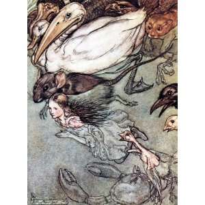 Window Cling Arthur Rackham The Pool of Tears Alices Adventures in 