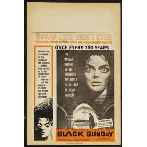  Black Sunday Poster C 27x40 Barbara Steele John Richardson 