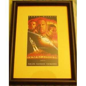 Ben Affleck Liv Tyler Bruce Willis autographed Armageddon video cover 